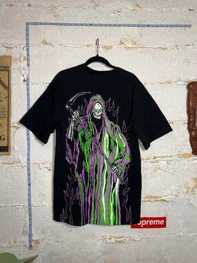 Warren Lotas Huge Hallucination Neon Reaper Tee Black